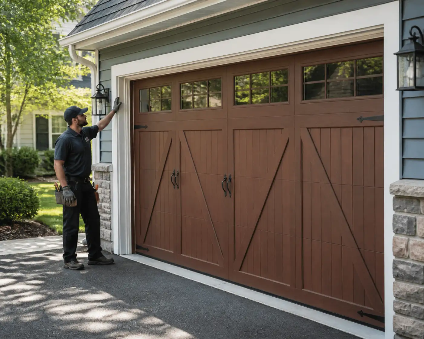 a beautiful residential garage door in w.webp